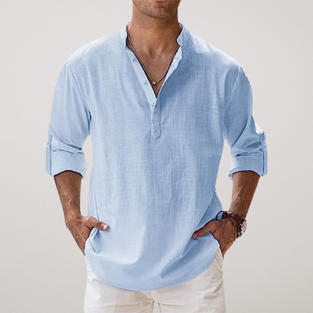Albert | Henley Polo - shirt med Knapper - ARTIKA - Shirts