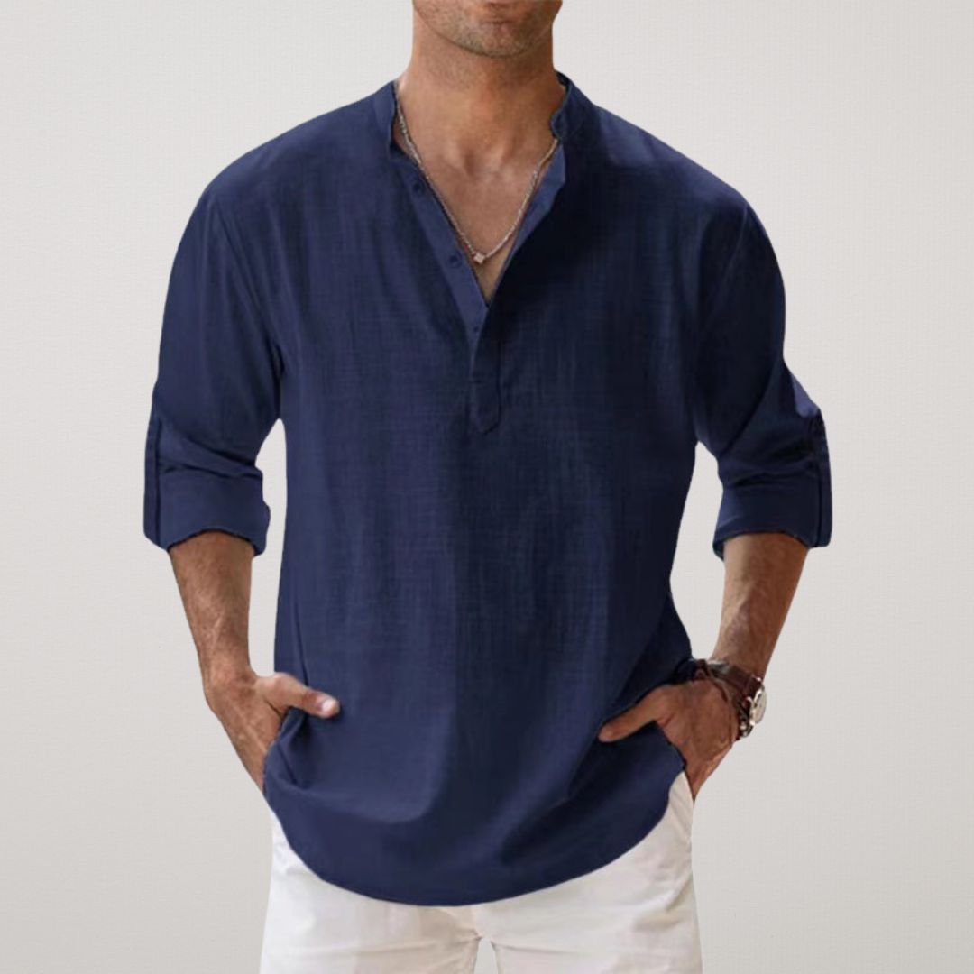 Albert | Henley Polo - shirt med Knapper - ARTIKA - Shirts