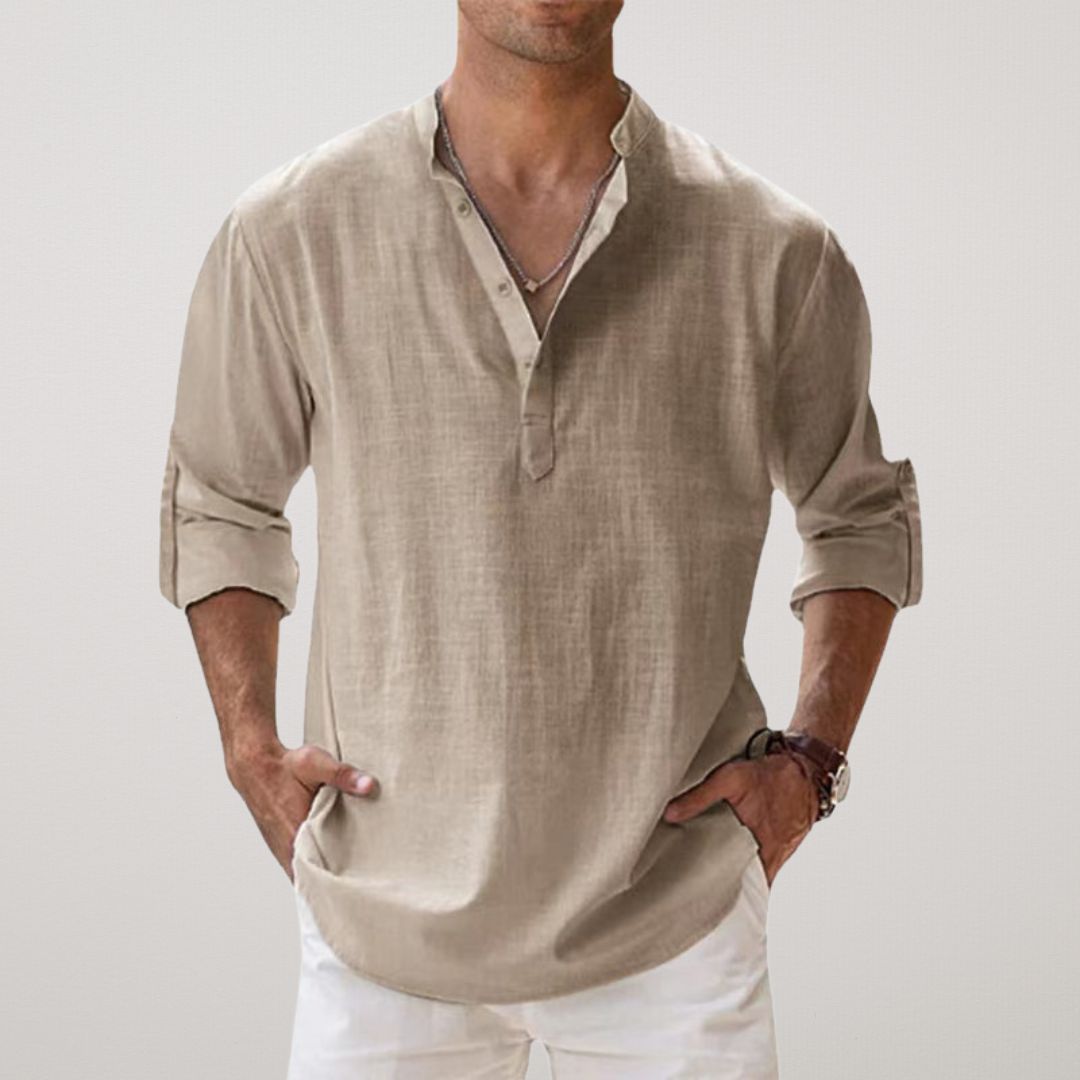Albert | Henley Polo - shirt med Knapper - ARTIKA - Shirts