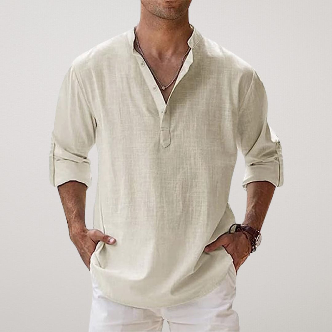 Albert | Henley Polo - shirt med Knapper - ARTIKA - Shirts