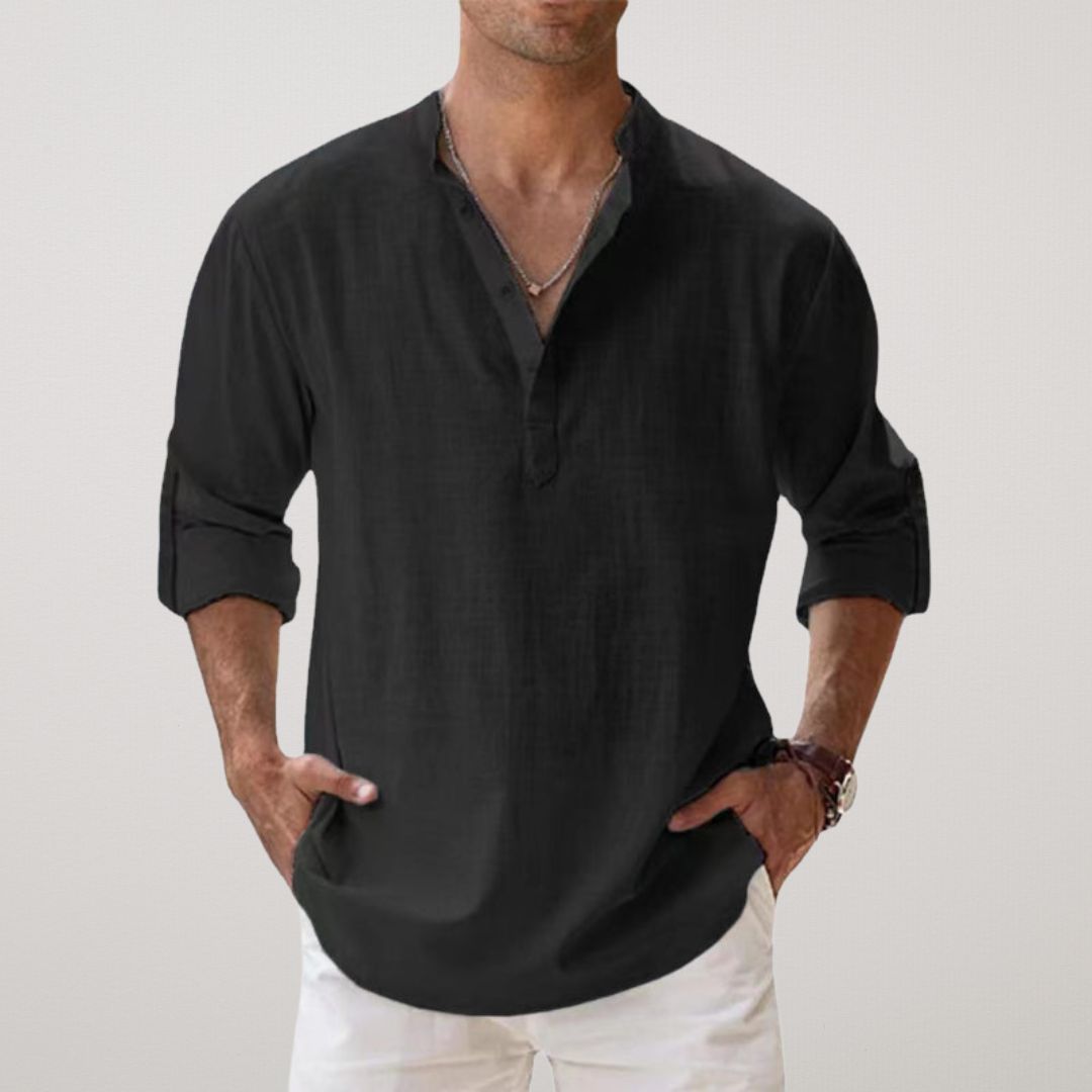 Albert | Henley Polo - shirt med Knapper - ARTIKA - Shirts