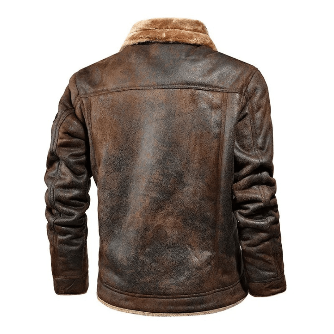 Asger | Herrejakke i læder med sherpa - ARTIKA - Men's Jackets