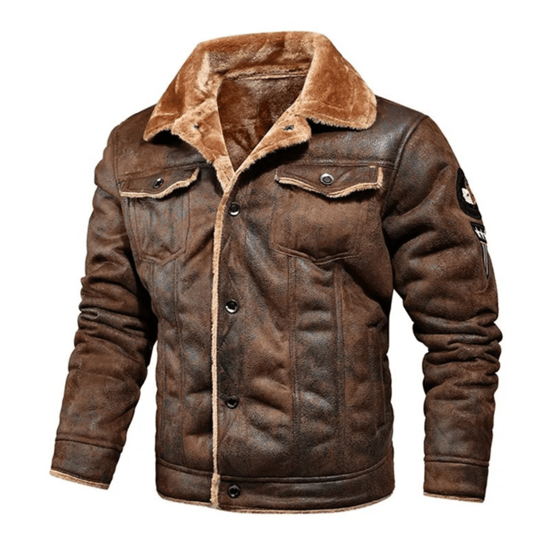 Asger | Herrejakke i læder med sherpa - ARTIKA - Men's Jackets