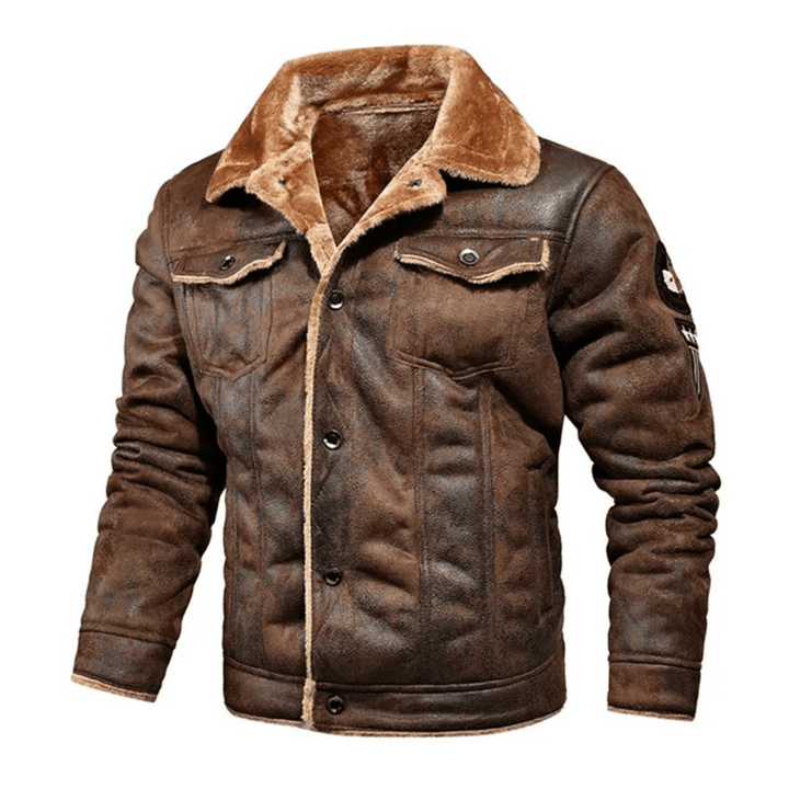 Asger | Herrejakke i læder med sherpa - ARTIKA - Men's Jackets