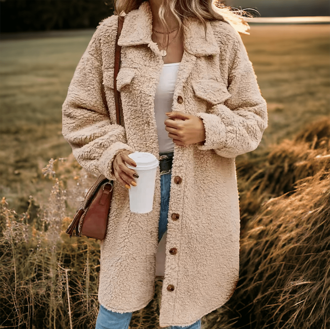 Elin | Hyggelig Teddykappe til Efterår & Vinter - ARTIKA - Jacket