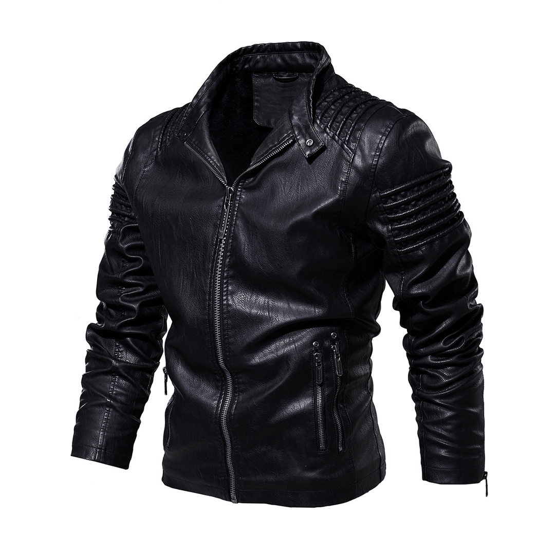 Frederik | Stilfuld Vatteret Læderjakke til Mænd - ARTIKA - Men's Jackets