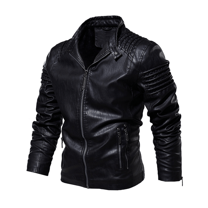 Frederik | Stilfuld Vatteret Læderjakke til Mænd - ARTIKA - Men's Jackets