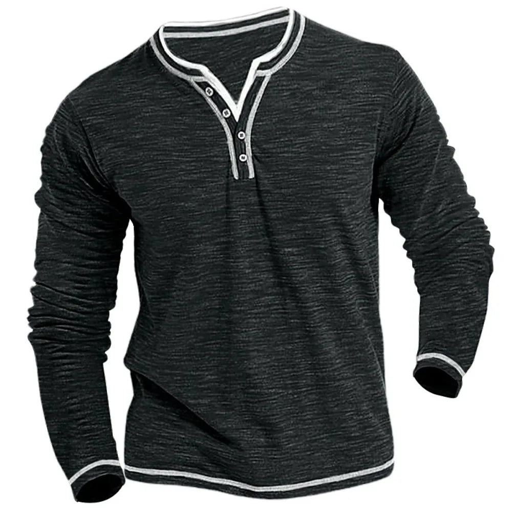 Leon | Langærmet T-shirt med V - udskæring - ARTIKA - Shirts