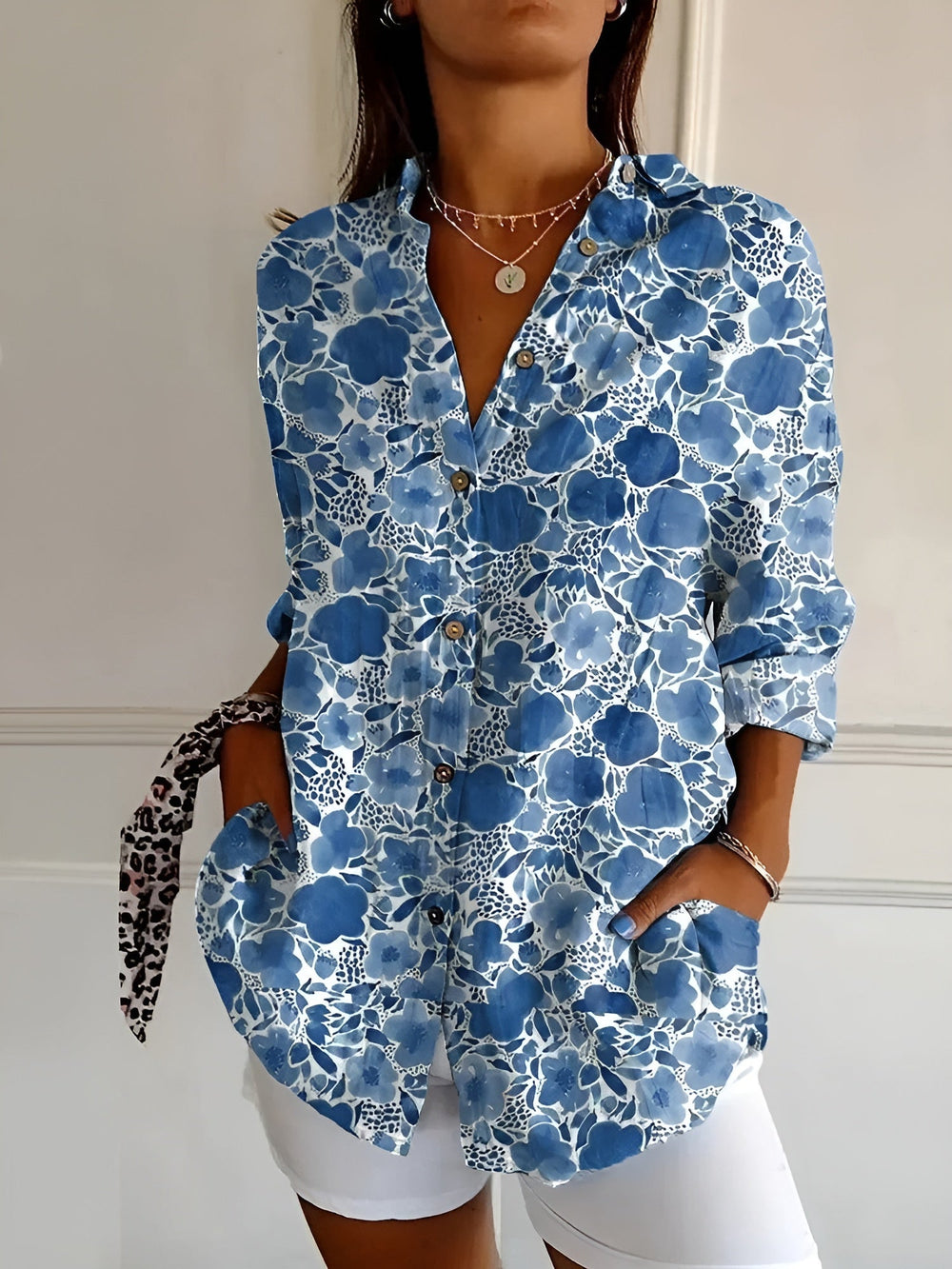 Maja | Eksklusiv Blomsterbluse - ARTIKA - Blouse & Shirts